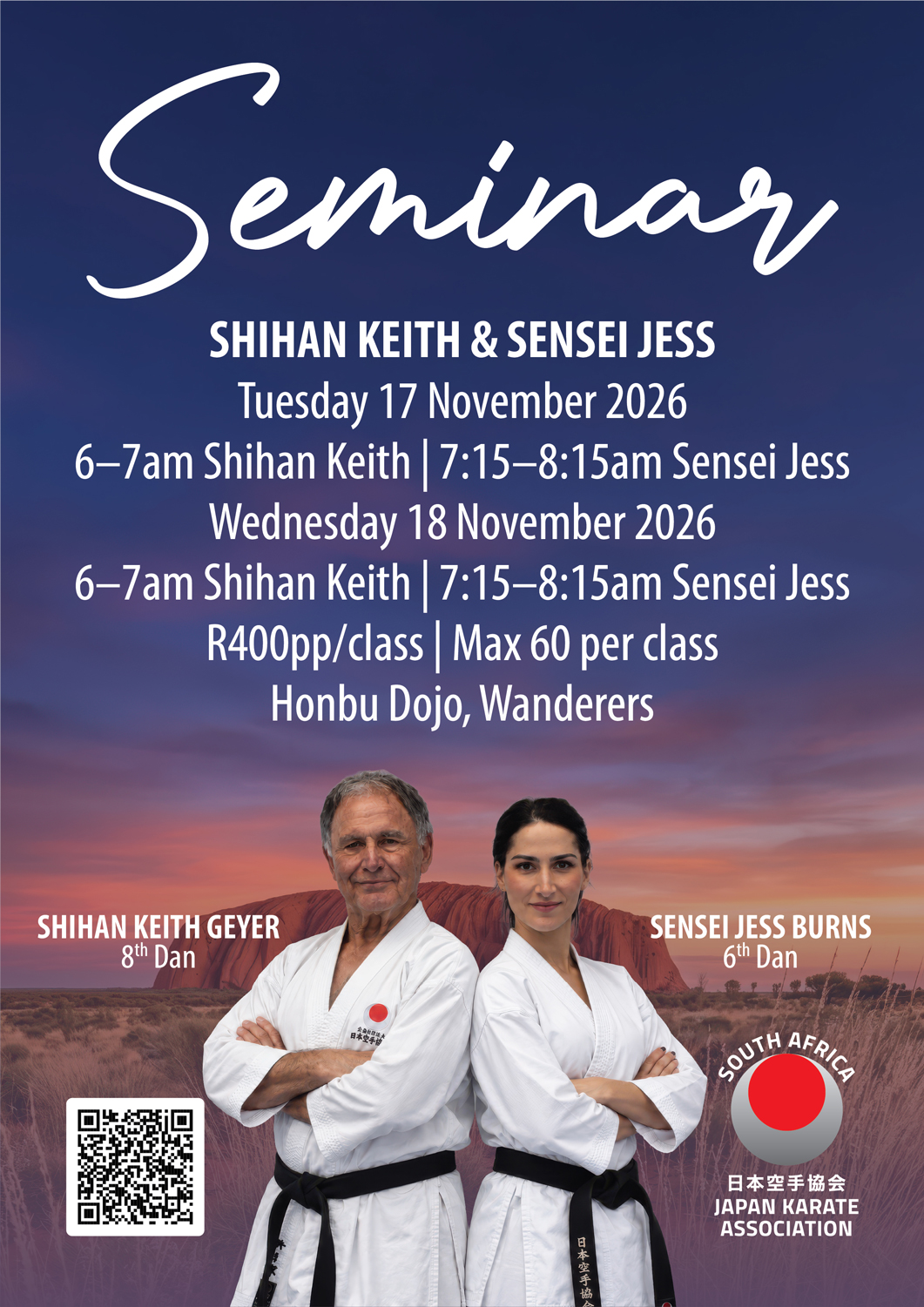 You are currently viewing Seminar: Shihan Keith Geyer & Sensei Jess Burns (née Geyer)